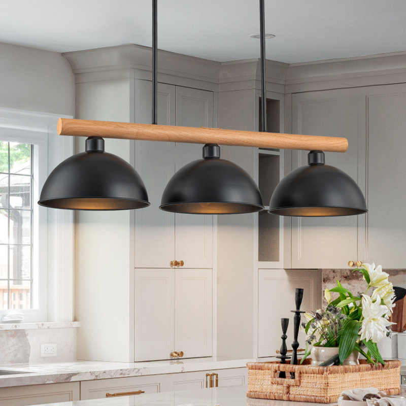 3-Light Linear Kitchen Island Pendant