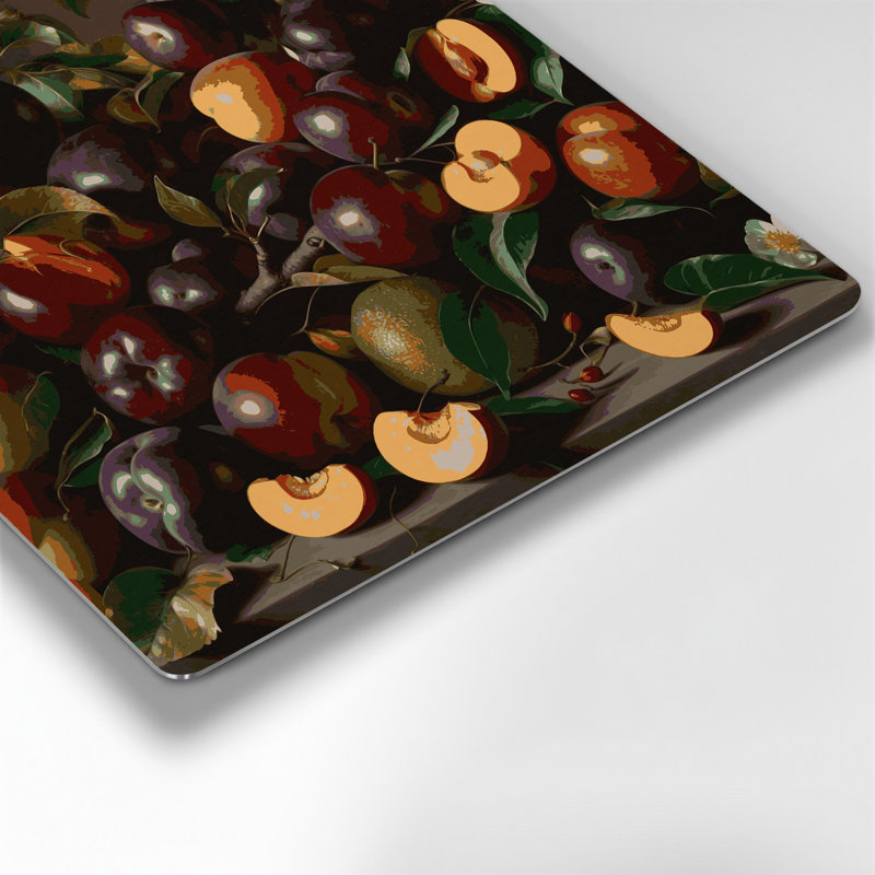 «Fruit Pluot», art mural en métal brun, H 32 po x l 32 po