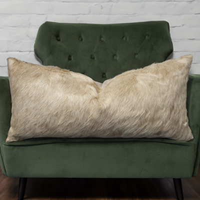 Thomas Collection® Exotic Genuine Cowhide Accent Pillow in Blonde size 12” x 25” 16620C