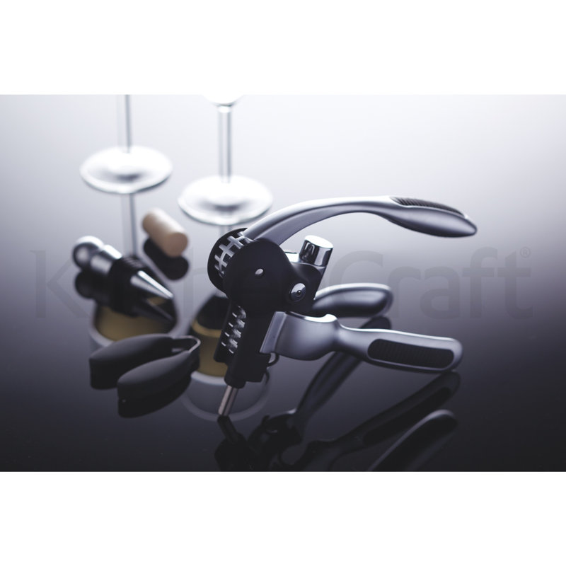 BarCraft Connoisseur Deluxe Lever-Arm Corkscrew Gift Set