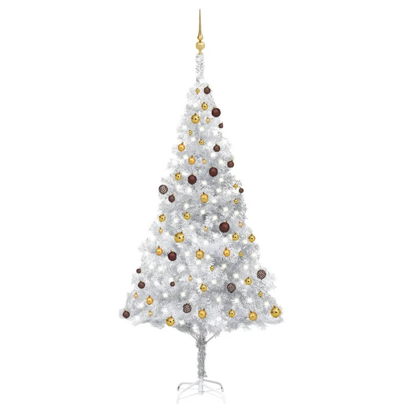 Artificial Christmas Tree with LEDs&Ball Set, 7.87ft H x 3.94ft W x 3.94ft D