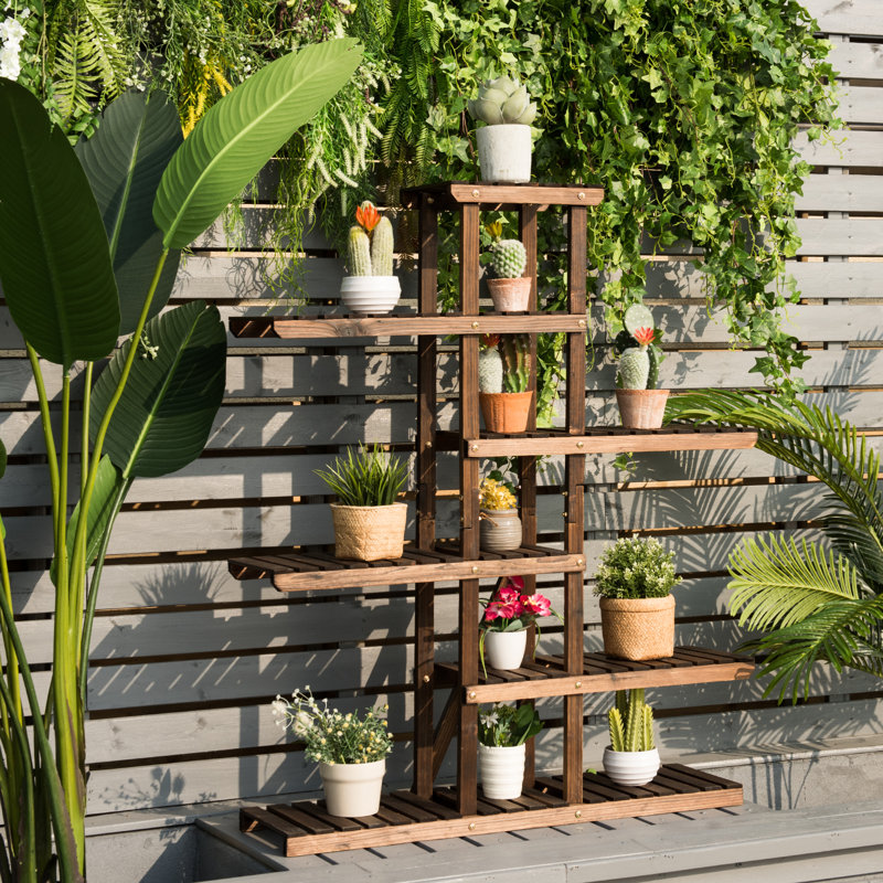 Havisham Solid Wood Plant Stand 6 Tier