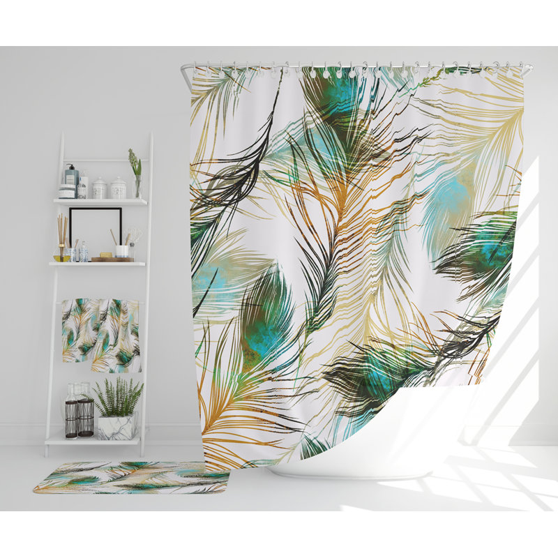 Nebeyu Polyester Shower Curtain Set