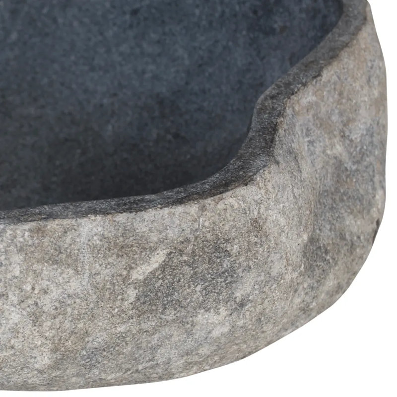 Luz Grey Stone Specialty Shape Bathroom Sink, 15cm H x 46cm W x 36cm D 