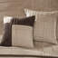 Édredon 7 pièces beige en faux suède - Bourre et coussins attrayants 7 Prestigieux attrayants-127366341-127366342