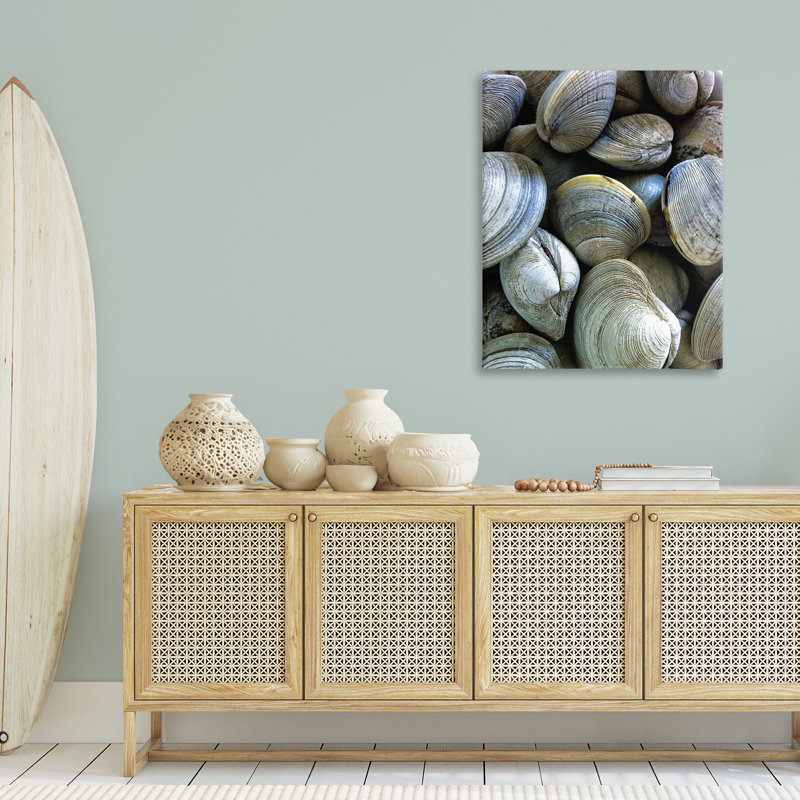  Art maritime sur toile de palourdes par Graffi * Tee, H 40 po x l 30 po