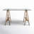 Dita Glass Top Metal Base Dining Table-593786575-593782726