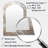 Gold And Grey Linear Expressions V - Line Art Asymmetrical Unique Wall Mirror, Modern Arch Mirror, Printed Metal Art-545966247