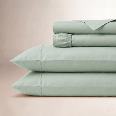 100% Flax Linen Solid Breathable Sheet Set with Pillowcases