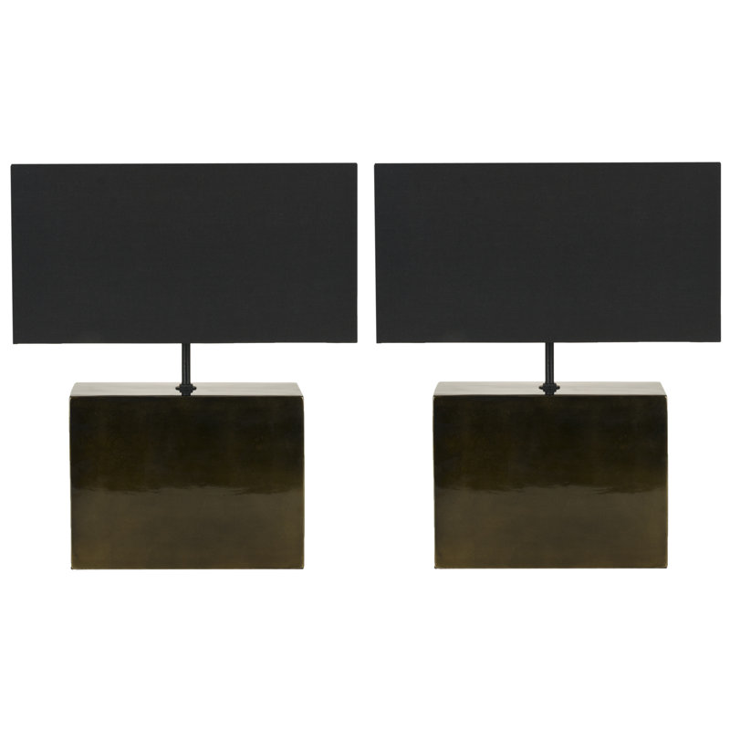 Brushstroke 16.1" H Table Lamp with Rectangular Shade