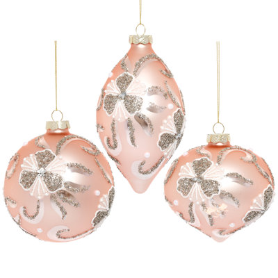 Ornement à paillettes fantaisie - 4 à 5 pouces, ensemble de 6