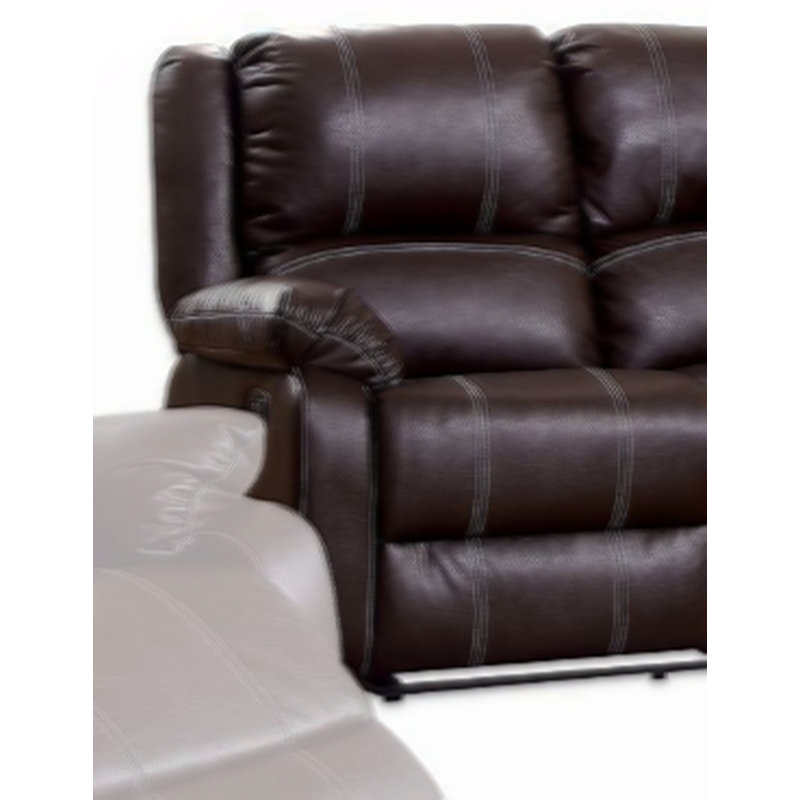 Causeuse inclinable en cuir synthétique Alvetta, Brun