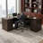  66.93'' L-Shaped Executive Desk with Cabinets-1772012140