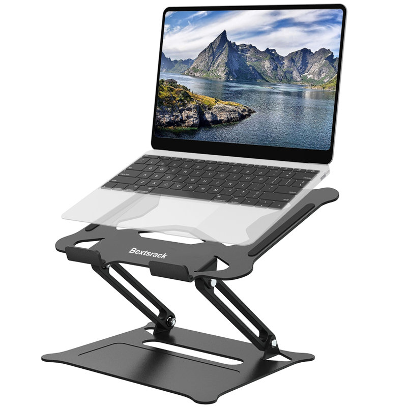 Support pour ordinateur portable réglable en hauteur, Noir