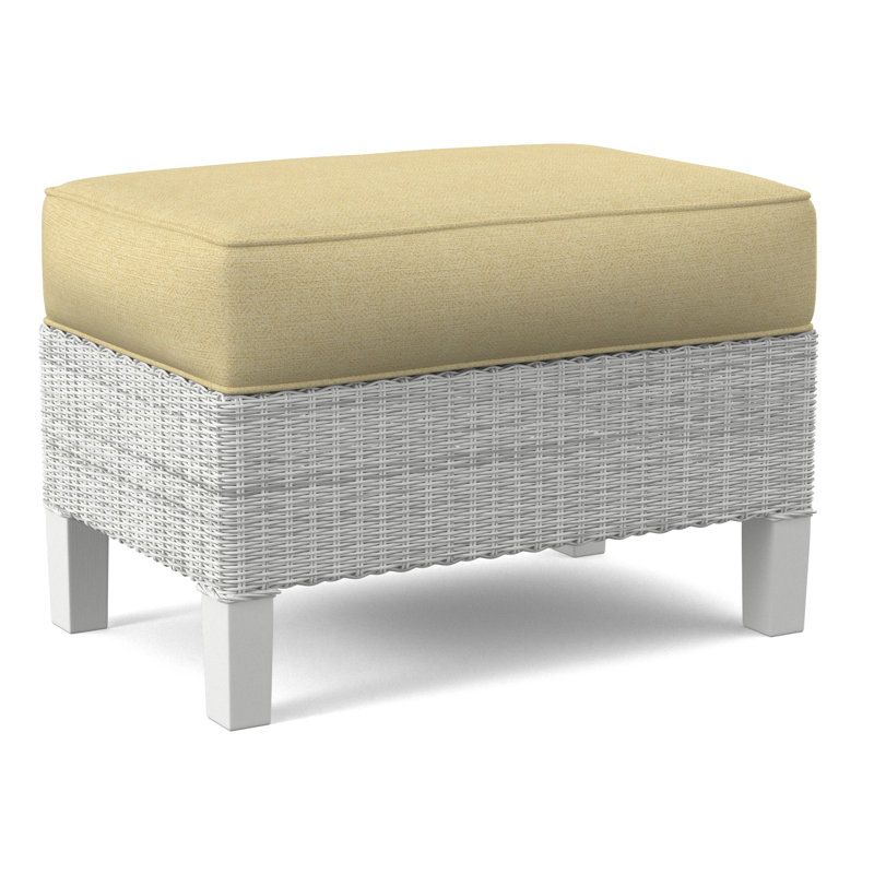 Gibraltar Ottoman, Frost White, White Performance Fabric; 0851-94