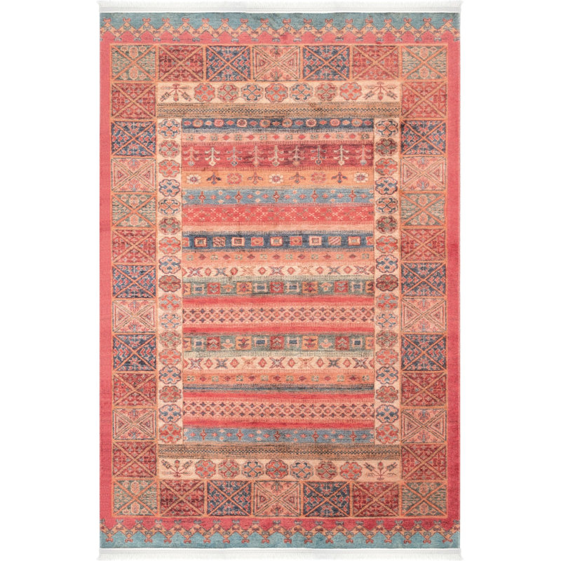 Tamas Oriental Machine Made Indoor / Outdoor Area Rug, Rectangle 6'7" x 9'6"