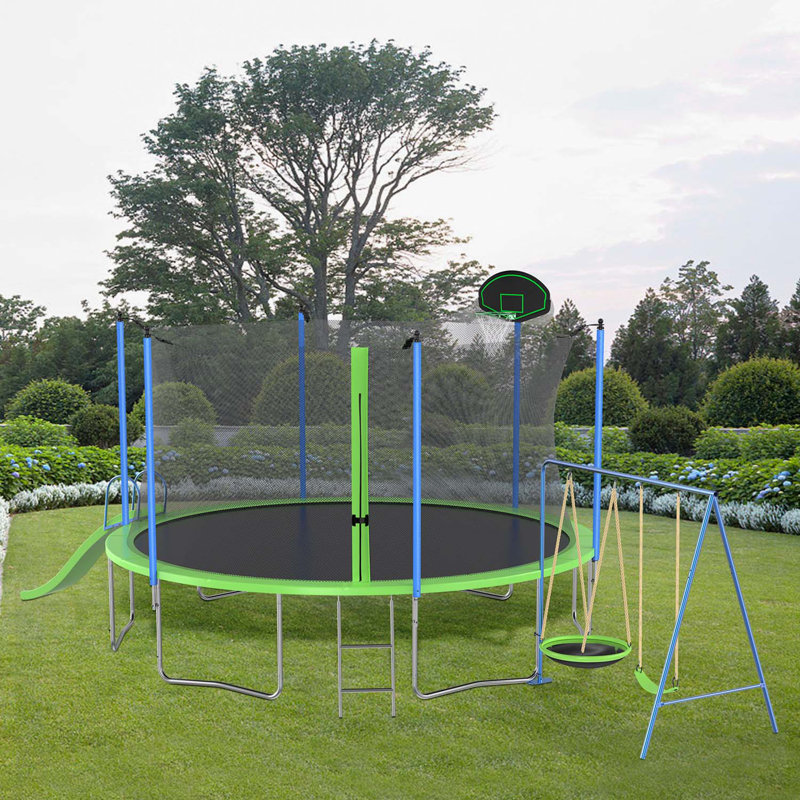 Beyong Round Backyard Trampoline with Safety Enclosure