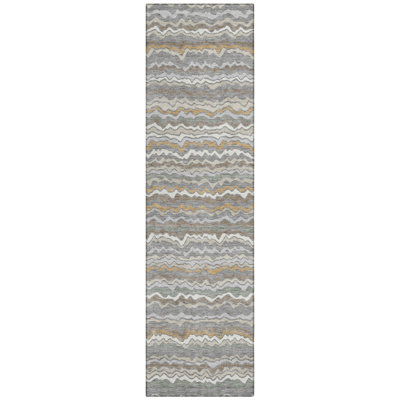 Machine Washable Indoor/Outdoor Chantille ACN2436 Stripes Rug