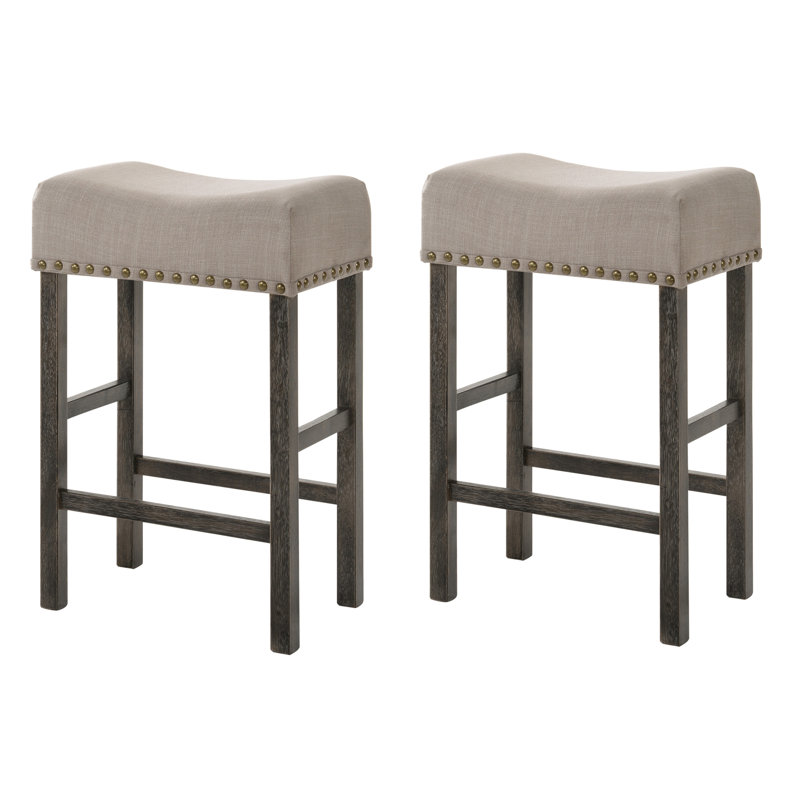 Tabourets à hauteur de comptoir, Cannelle / Gris, 2