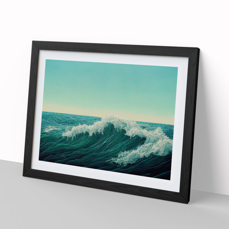 XH1022-6319X Movement Of The Ocean Vol.2 - Single Picture Frame Print, Black , 46cm H x 64cm W x 2cm D