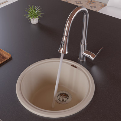 17.13'' L Single Bowl Granite Kitchen Sink