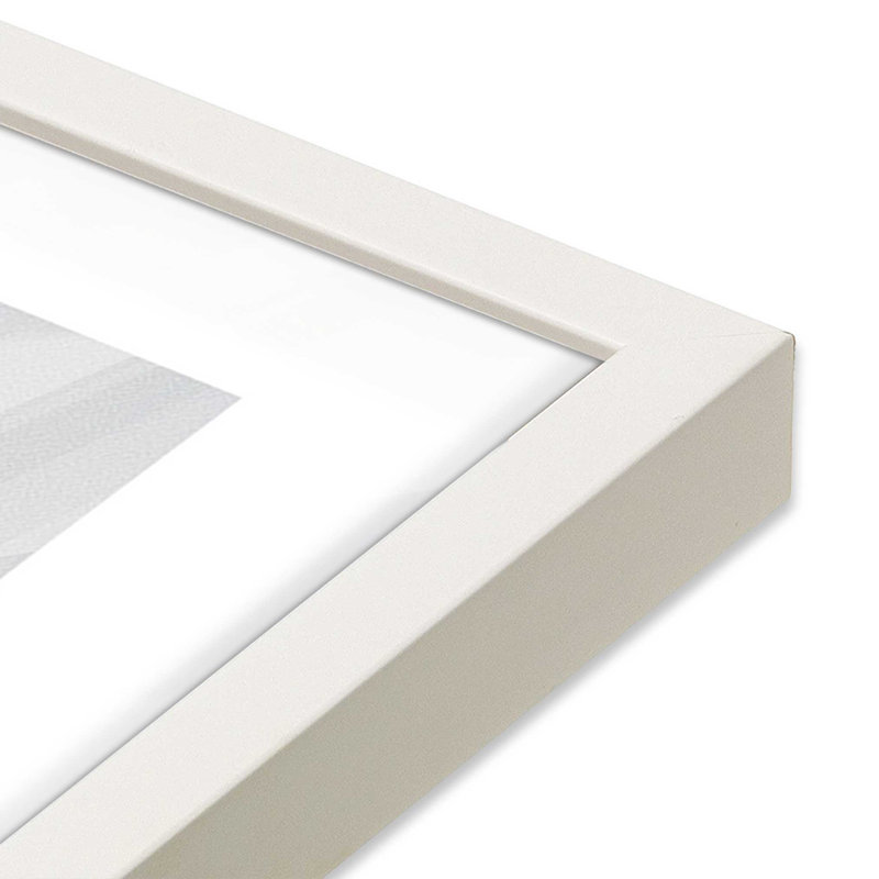 Imprimé murmure de la pampa, H 17 po x l 13 po x P 1,25 po, Cadre opaque blanc