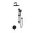 Refuge 10-in Rain Showerhead Combo Shower System with Adjustable Handshower Slide Bar and Pressure Balanced Mixing Valve-64356414-64356413