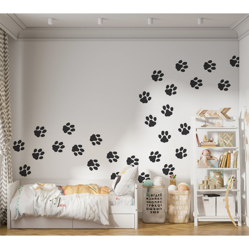 Murale pelez et collez de qualité supérieure - empreintes de pattes, L 210 po x L 144 po