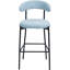 26 tabourets de bar modernes bleus 26 po avec rembourrage en mousse haute densité, structure en métal tendance, idéale pour un îlot de cuisine, un bureau ou une coiffeuse, une chambre confortable, un café