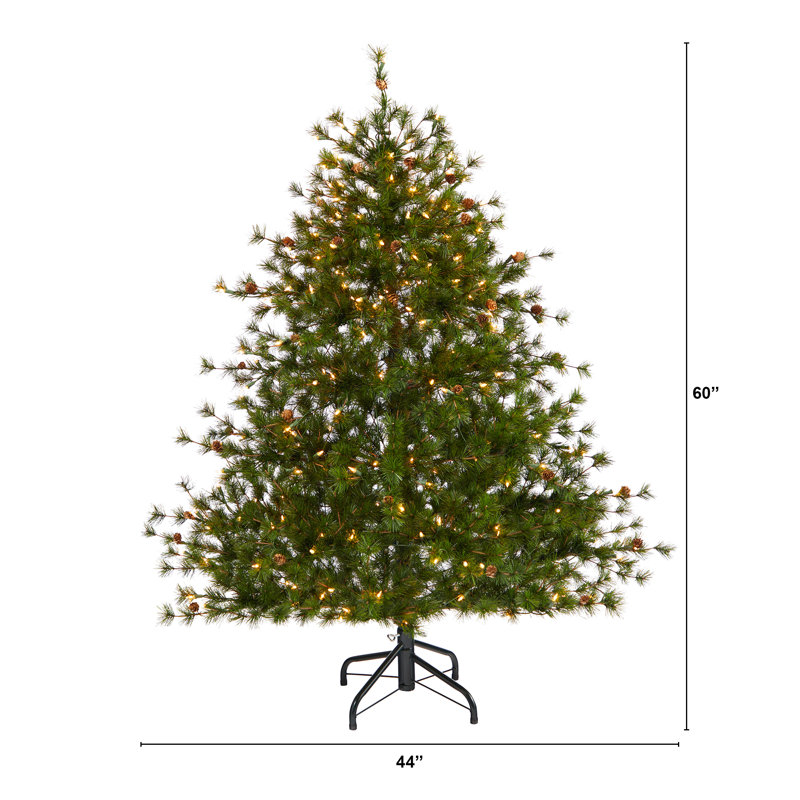 Lighted Artificial Christmas Tree, 5' H