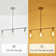 3 - Light Dimmable Kitchen Island Modern Linear Chandelier