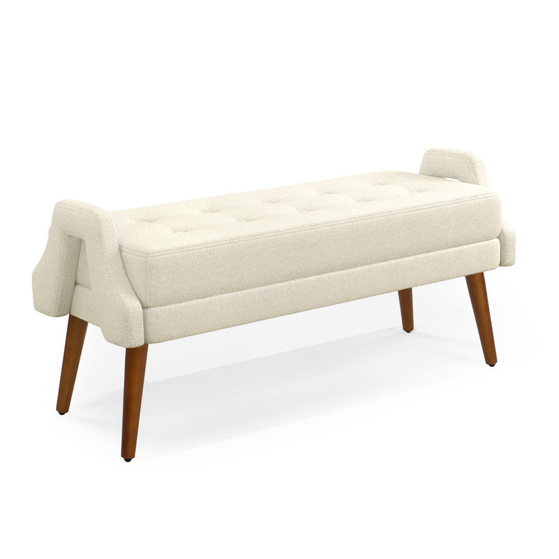 Banc de salon moderne avec coussin moelleux, Beige
