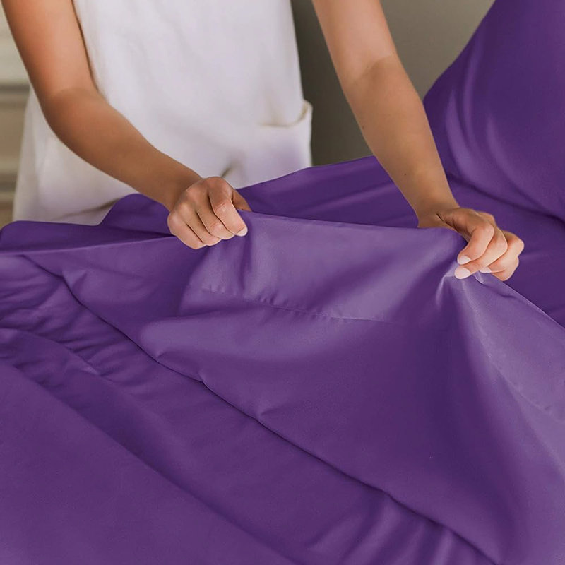 Premium Cooling, Soft & Wrinkle Free Sheet Set - Ultra Soft & Premium Hotel Luxury Bed Sheet Set, Purple