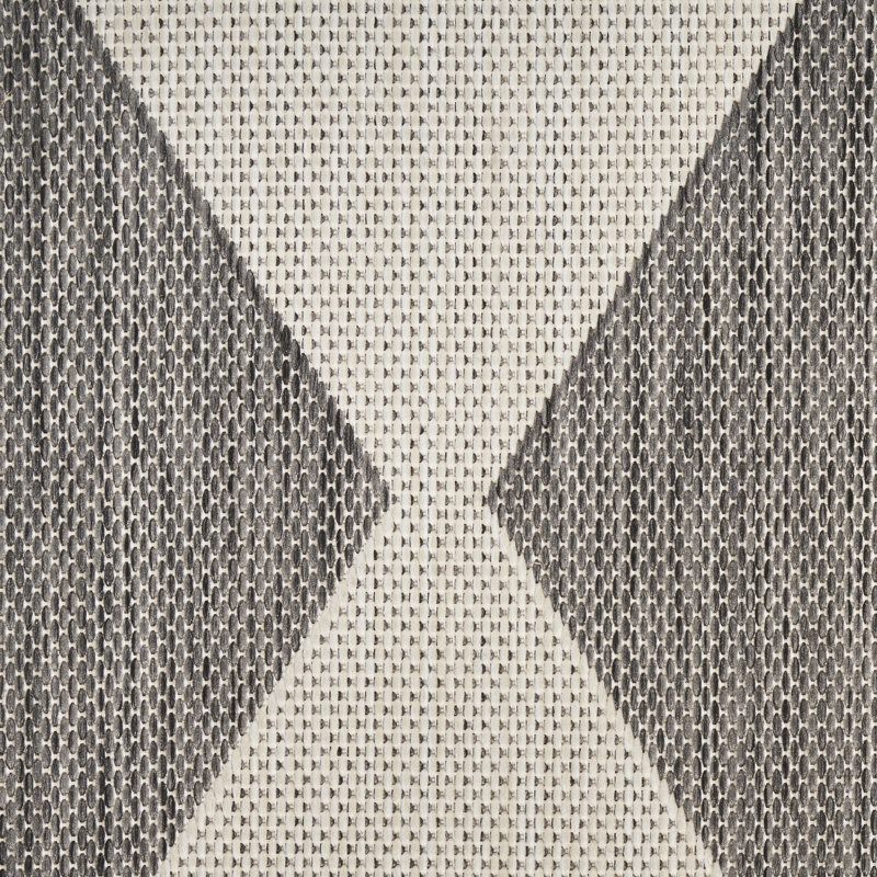 Tapis intérieur / extérieur rectangulaire Positano, Gris anthracite, Rectangle 5 pi x 7 pi