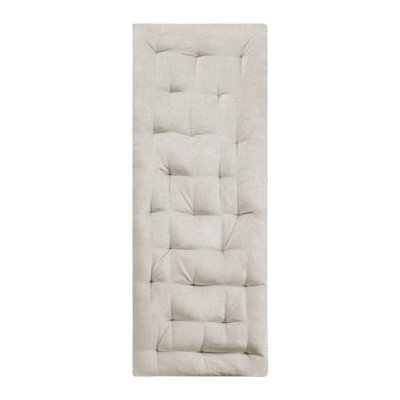 Poly Chenille Lounge Floor Grey Pillow Cushion 27x74 Inches - Lightweight Tufted Decorative Accent Cushion for Living Room, Bedroom, Outdoor