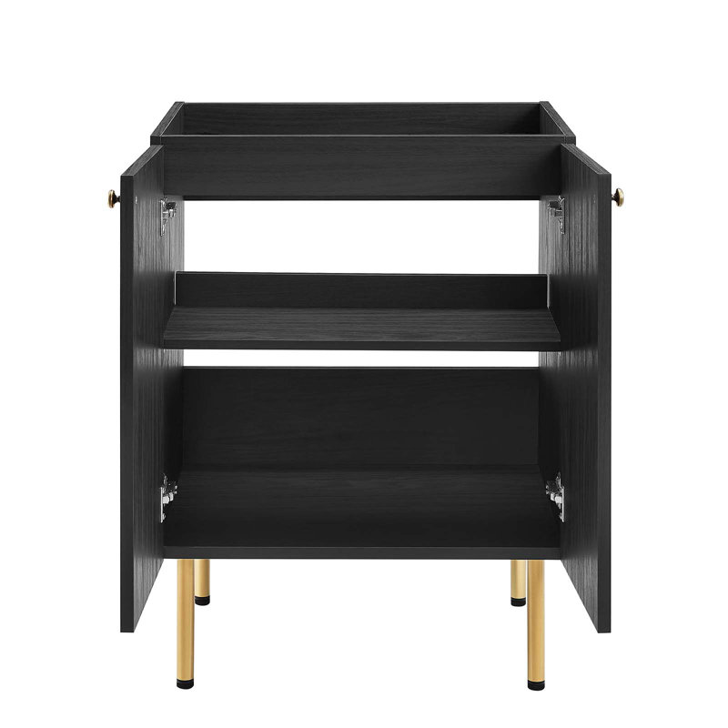 Base de meuble-lavabo simple 23,5 po Modway, Noir