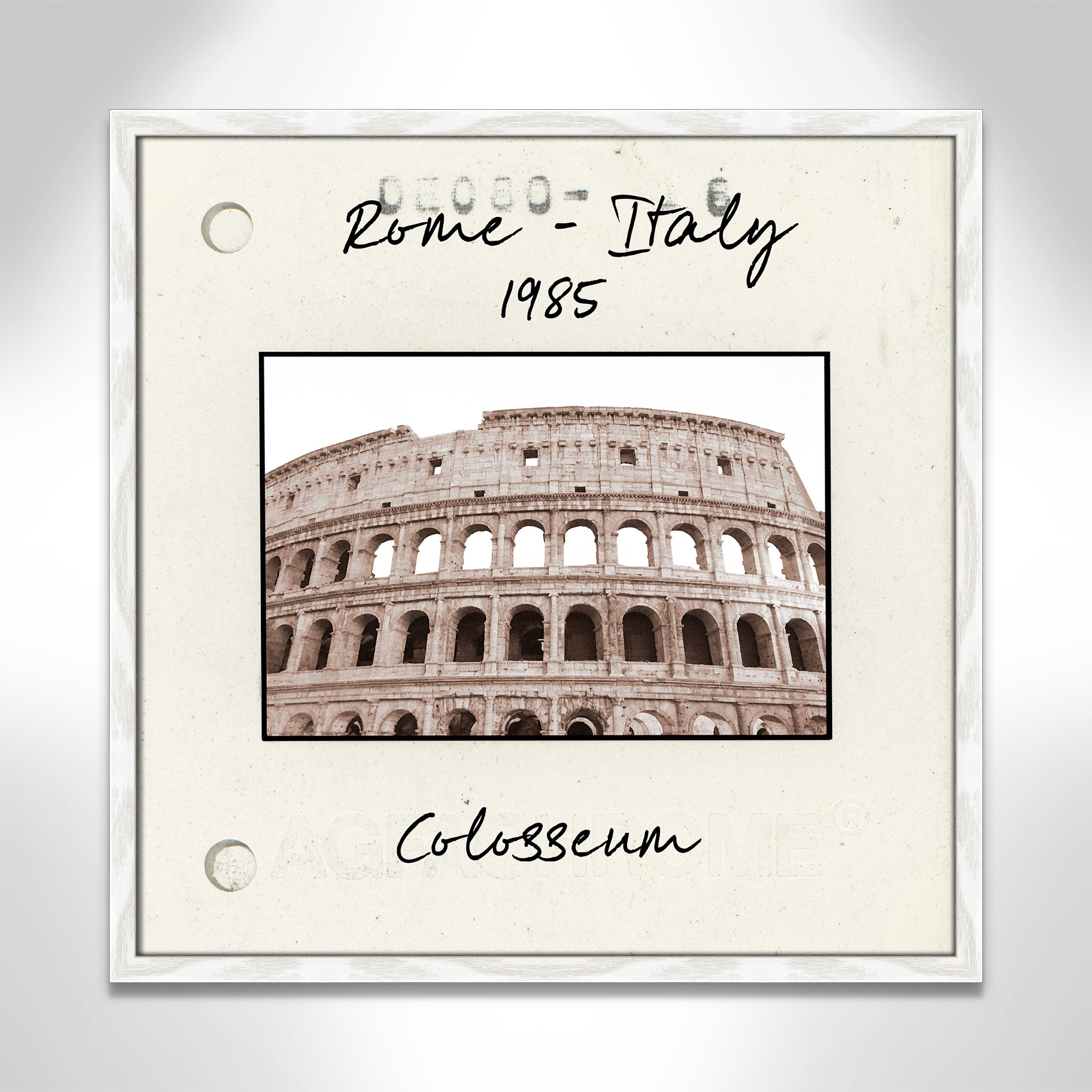 Rome, Italy - Colosseum Print by Natalie Carpentieri, 23.5" H x 23.5" W x 0.75" D, Black Single Picture Framed Paper