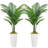 60 '' modern style white square basin artificial palm tree set, Faux Plant(Set Of 2)