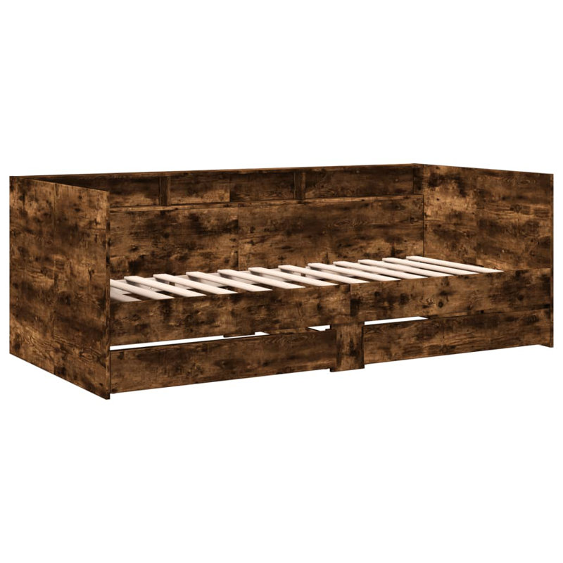 Patrocinio Daybed With Drawers, Small Single (2'6), Smoked Oak