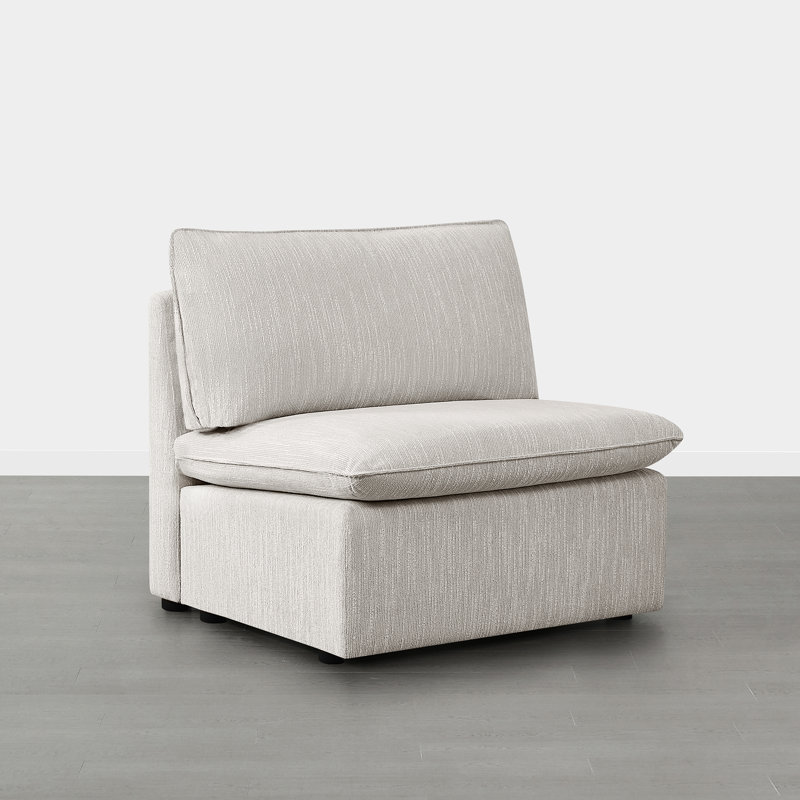 Chaise rembourrée Greylan, Polyester gris clair