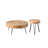 Kawan 2-Piece Modern Farmhouse Living Room Coffee Table Set, Round Nesting Tables-1476792631