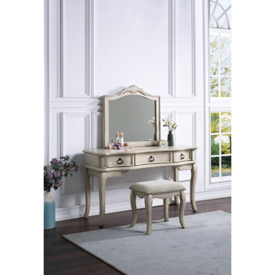 Ensemble de meuble-lavabo contemporain avec tabouret à tiroirs de style rétro avec pieds de style cabriole et meubles de chambre