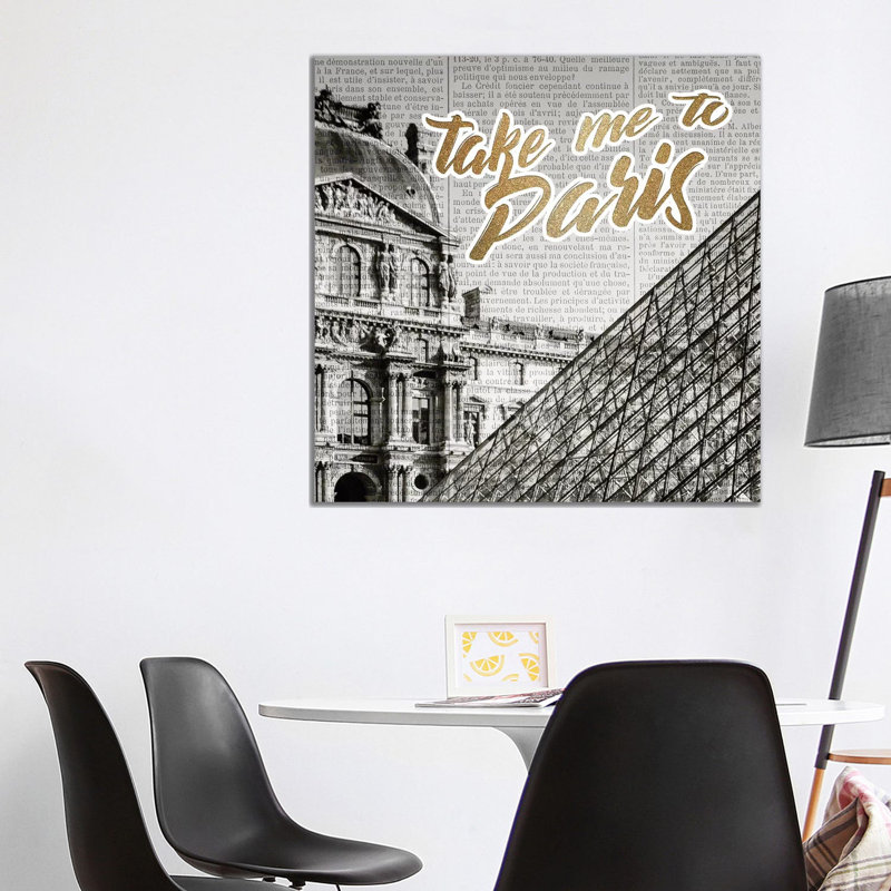 Love Paris 1 by Kimberly Allen - Wrapped Canvas Print, 93.98cm H x 93.98cm W