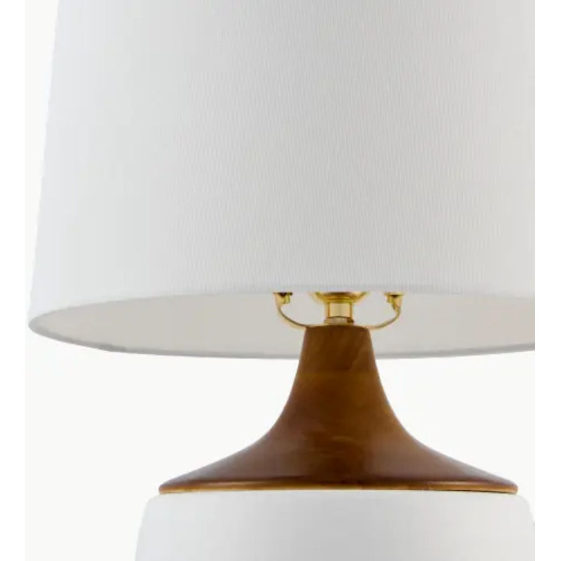 Downing Table Lamp, Cream, White