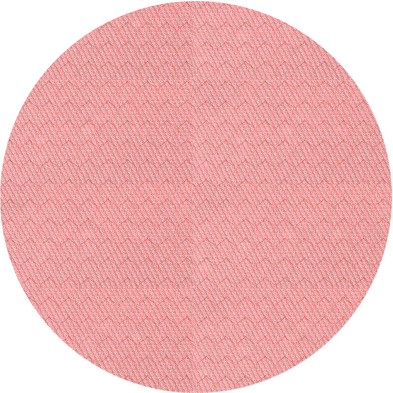 Tapis en laine pêche, Rond 7 pi x 7 pi