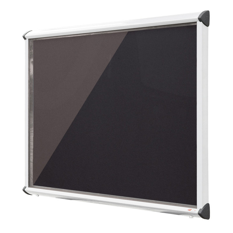 Exterior Wall Mounted Bulletin Board, 57cm H x 71.2cm W, Black, Blue