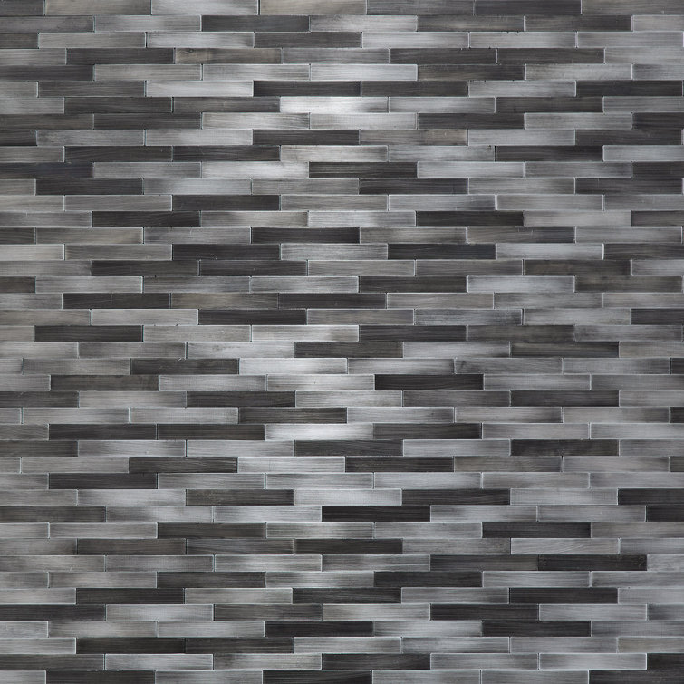 13.5'' W x 5.75'' L Metal Peel and Stick Subway Tile
