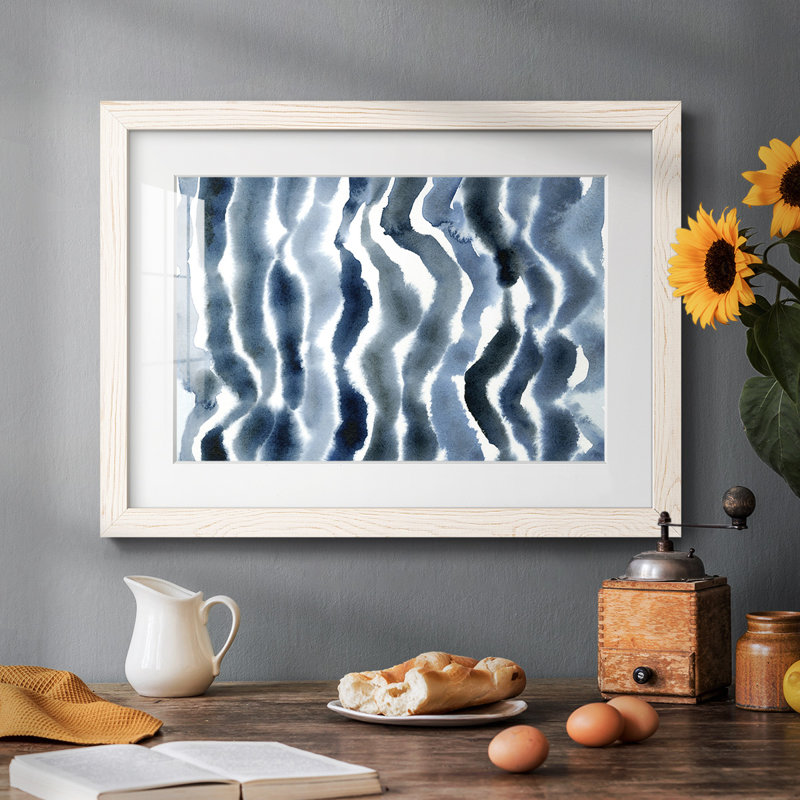 " True Blue Wave II ", White, 18" H x 26" W x 1.5" D