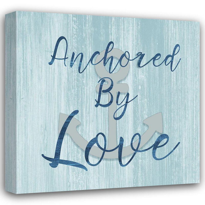 Art sur toile tendue par Trinx CAD Designs Gallery: Anchored By Love, H 36 po x l 36 po