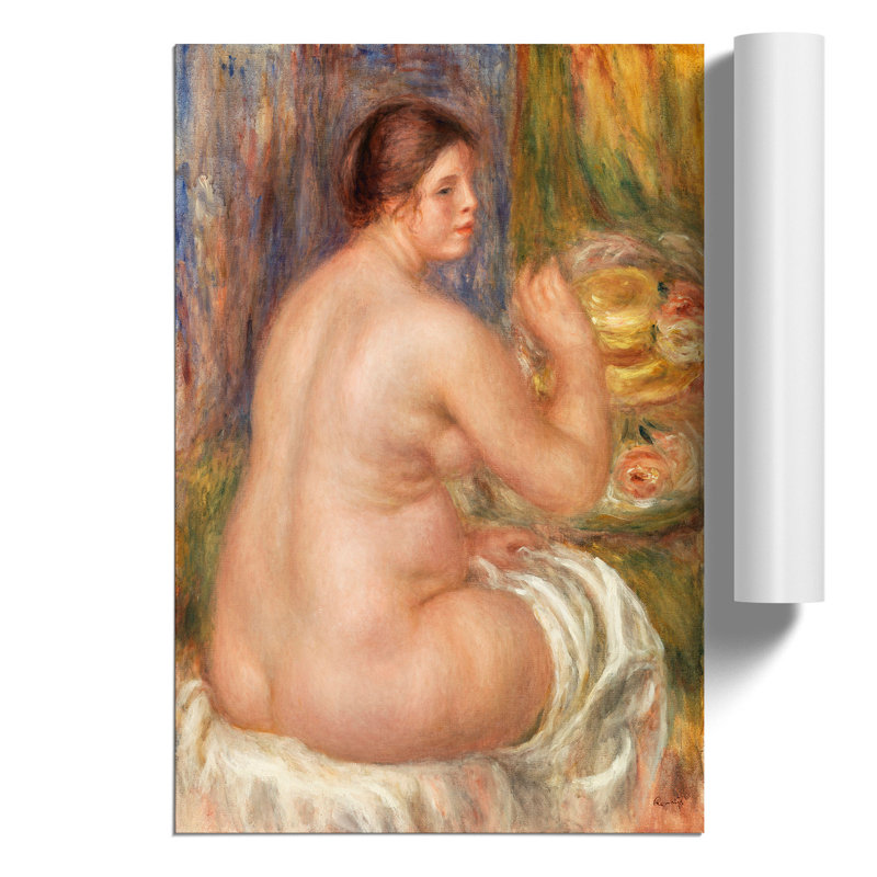 Nude Woman Vol.2 by Pierre-Auguste Renoir - Unframed Painting, 59cm H x 42cm W x 0.1cm D